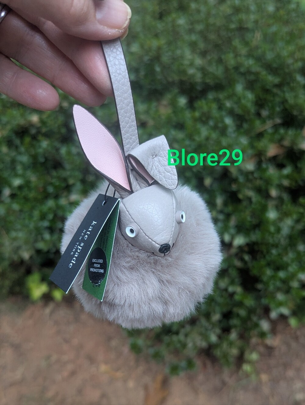 3D Faux Fur Bunny Bag Charm